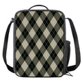 Diamond Shapes Argyle Pattern Print Crossbody Lunch Bag