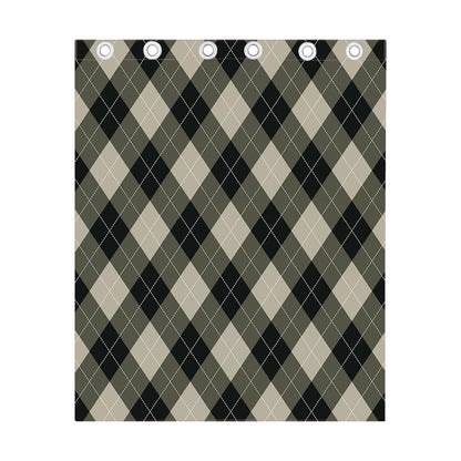 Diamond Shapes Argyle Pattern Print Curtain