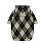 Diamond Shapes Argyle Pattern Print Dog Zip Up Hoodie