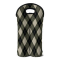 Diamond Shapes Argyle Pattern Print Double Neoprene Wine Tote