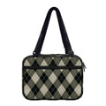 Diamond Shapes Argyle Pattern Print Double Strap Bible Bag