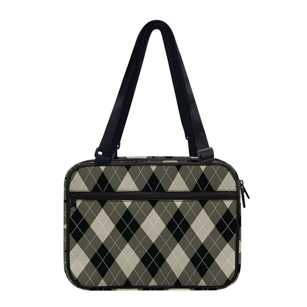 Diamond Shapes Argyle Pattern Print Double Strap Bible Bag