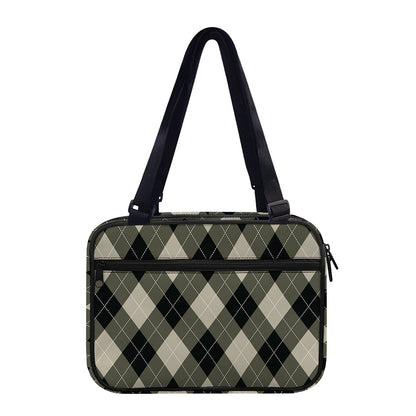 Diamond Shapes Argyle Pattern Print Double Strap Bible Bag
