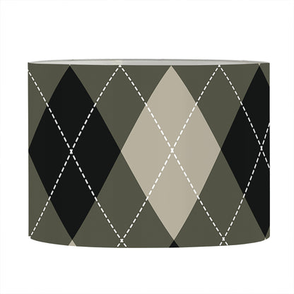 Diamond Shapes Argyle Pattern Print Drum Lamp Shade