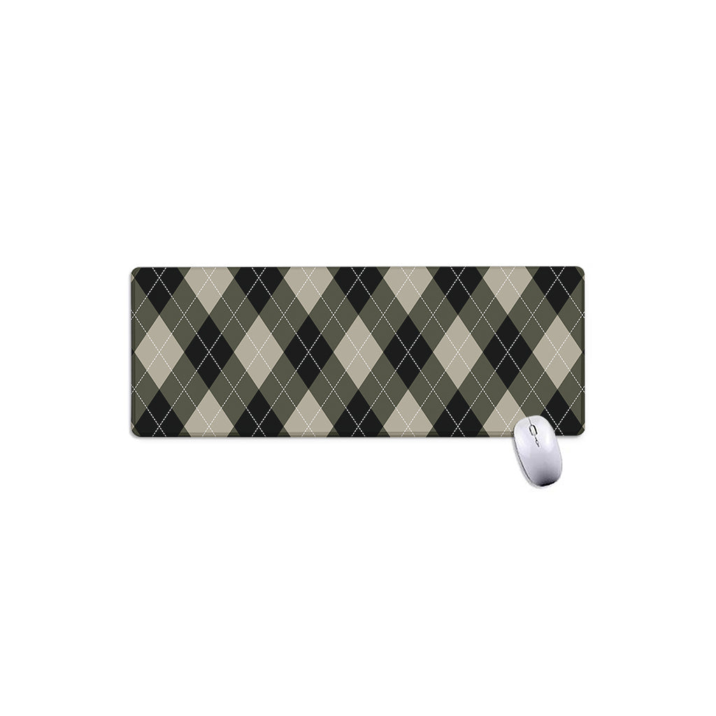 Diamond Shapes Argyle Pattern Print Extended Mouse Pad
