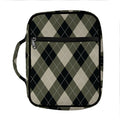 Diamond Shapes Argyle Pattern Print Front Pocket Bible Bag