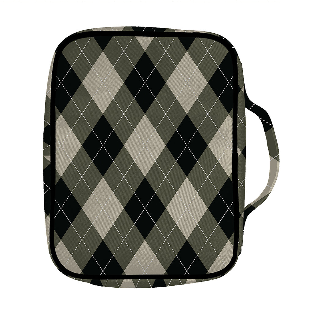 Diamond Shapes Argyle Pattern Print Front Pocket Bible Bag