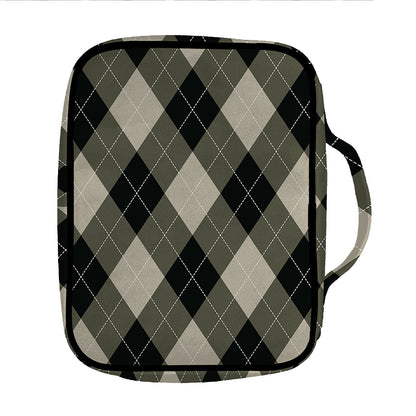 Diamond Shapes Argyle Pattern Print Front Pocket Bible Bag