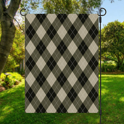 Diamond Shapes Argyle Pattern Print Garden Flag