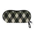 Diamond Shapes Argyle Pattern Print Glasses Case