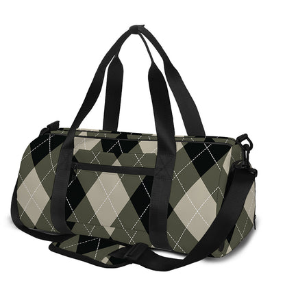 Diamond Shapes Argyle Pattern Print Gym Bag