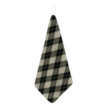 Diamond Shapes Argyle Pattern Print Hand Towel