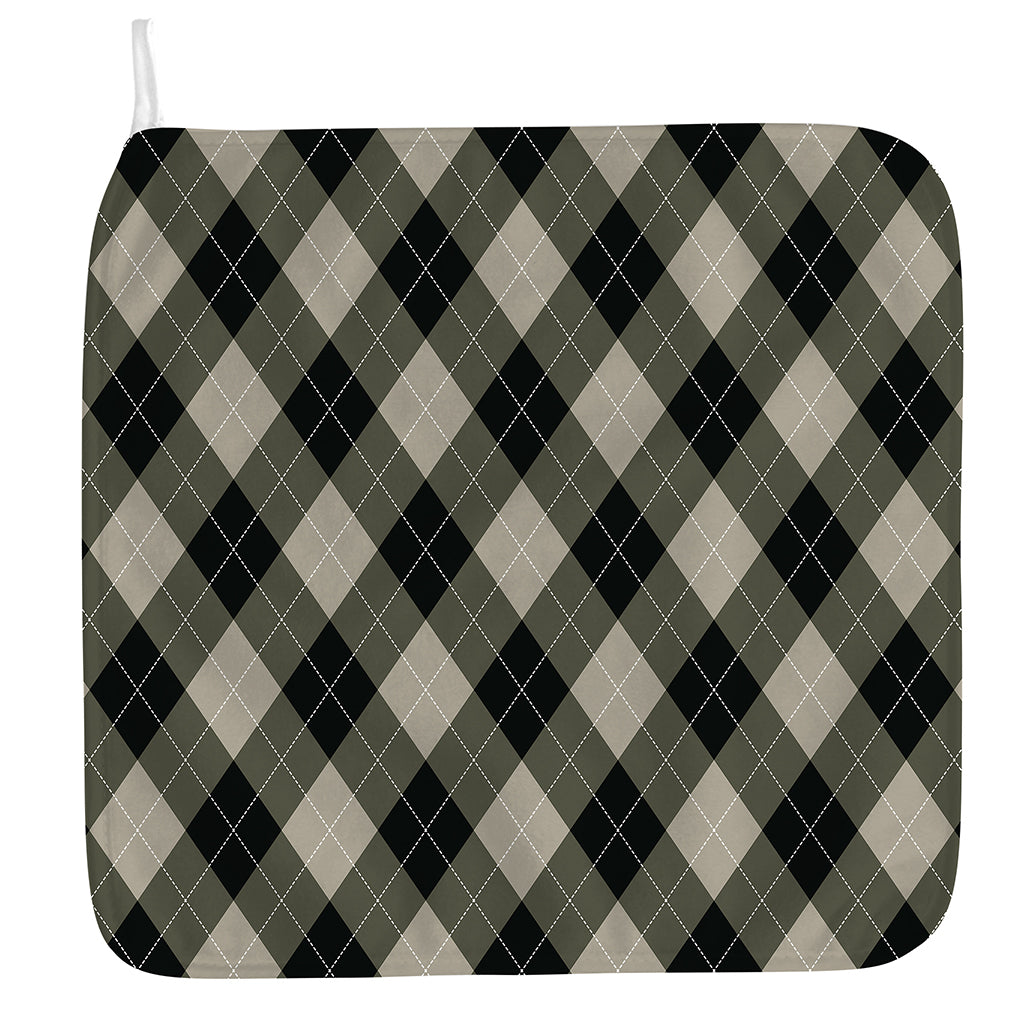 Diamond Shapes Argyle Pattern Print Hand Towel
