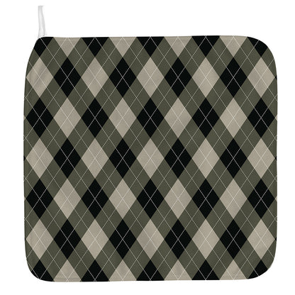 Diamond Shapes Argyle Pattern Print Hand Towel
