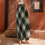 Diamond Shapes Argyle Pattern Print Harem Pants