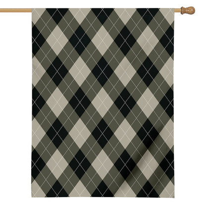 Diamond Shapes Argyle Pattern Print House Flag