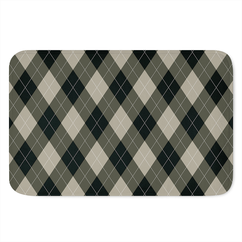 Diamond Shapes Argyle Pattern Print Indoor Door Mat