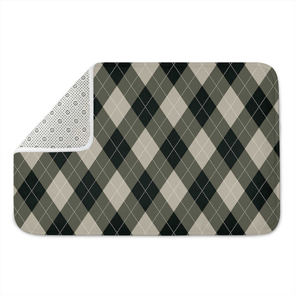 Diamond Shapes Argyle Pattern Print Indoor Door Mat