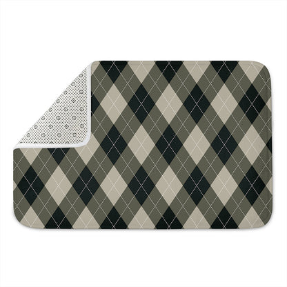 Diamond Shapes Argyle Pattern Print Indoor Door Mat