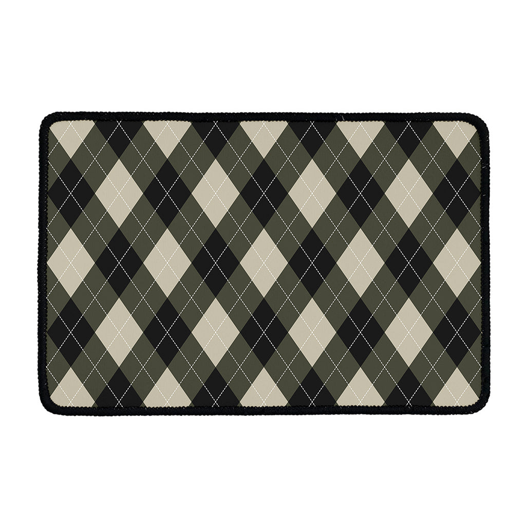 Diamond Shapes Argyle Pattern Print Kitchen Mat