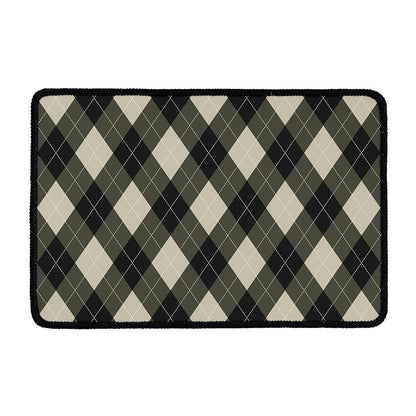 Diamond Shapes Argyle Pattern Print Kitchen Mat