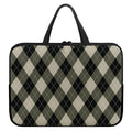 Diamond Shapes Argyle Pattern Print Laptop Sleeve With Handle