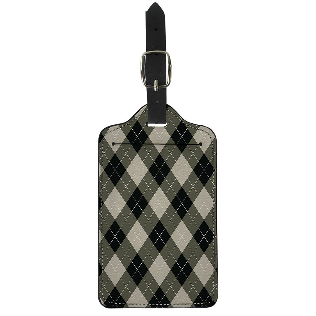 Diamond Shapes Argyle Pattern Print Luggage Tag