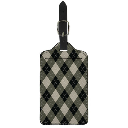 Diamond Shapes Argyle Pattern Print Luggage Tag