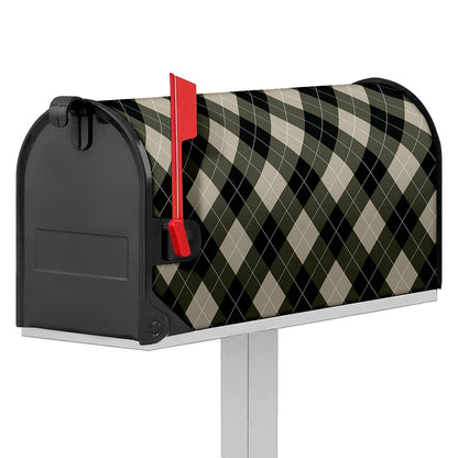 Diamond Shapes Argyle Pattern Print Mailbox Cover