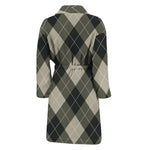 Diamond Shapes Argyle Pattern Print Men's Bathrobe
