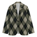 Diamond Shapes Argyle Pattern Print Men's Blazer
