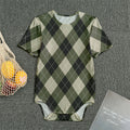 Diamond Shapes Argyle Pattern Print Men's Bodysuit