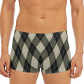 Diamond Shapes Argyle Pattern Print Men's Short Boxer Briefs