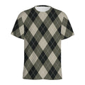 Diamond Shapes Argyle Pattern Print Men's Athletic T-Shirt
