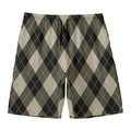 Diamond Shapes Argyle Pattern Print Men's Swim Trunks