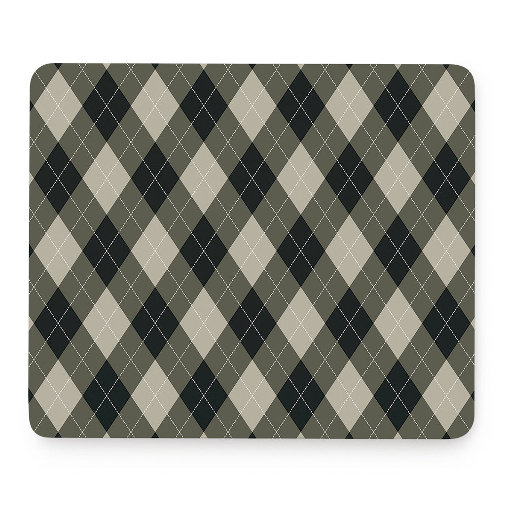 Diamond Shapes Argyle Pattern Print Mouse Pad