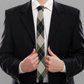 Diamond Shapes Argyle Pattern Print Necktie