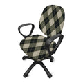 Diamond Shapes Argyle Pattern Print Office Chair Cover