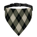 Diamond Shapes Argyle Pattern Print Over The Collar Dog Bandana
