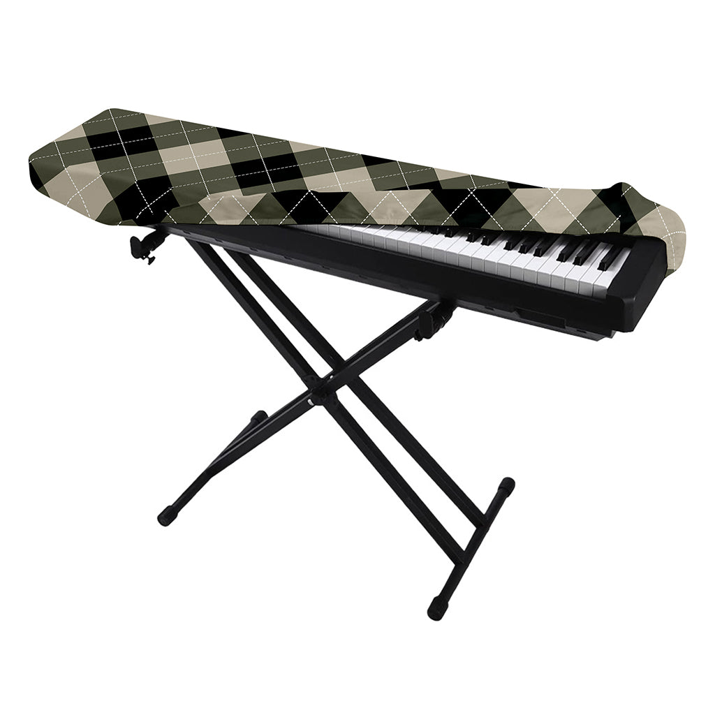 Diamond Shapes Argyle Pattern Print Piano Keyboard Cover