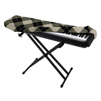 Diamond Shapes Argyle Pattern Print Piano Keyboard Cover