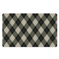 Diamond Shapes Argyle Pattern Print Polyester Doormat