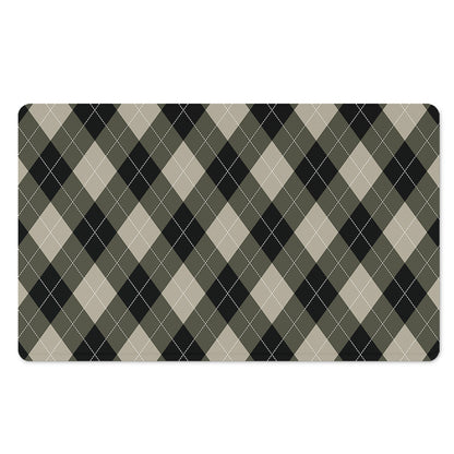 Diamond Shapes Argyle Pattern Print Polyester Doormat