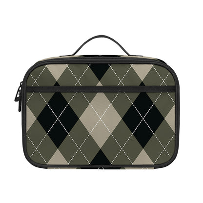 Diamond Shapes Argyle Pattern Print Portable Lunch Bag