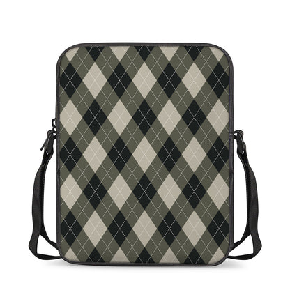 Diamond Shapes Argyle Pattern Print Rectangular Crossbody Bag