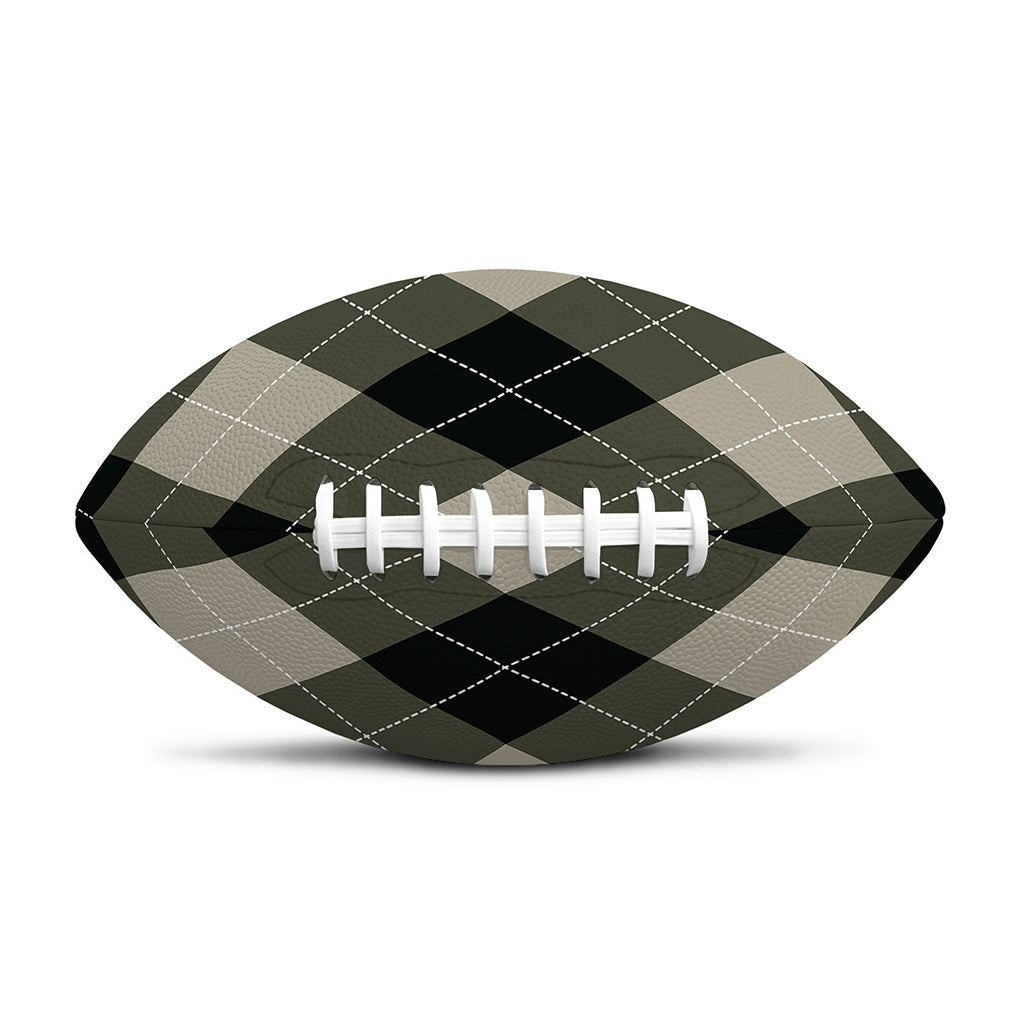 Diamond Shapes Argyle Pattern Print Rugby Ball