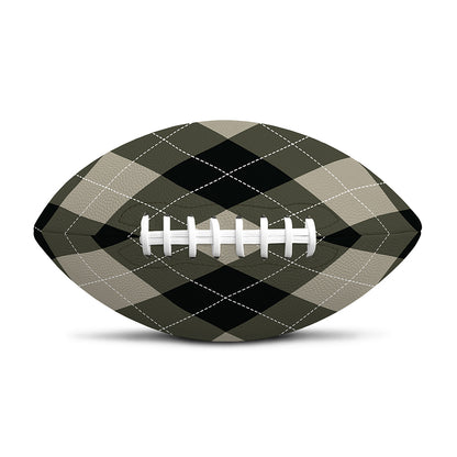 Diamond Shapes Argyle Pattern Print Rugby Ball