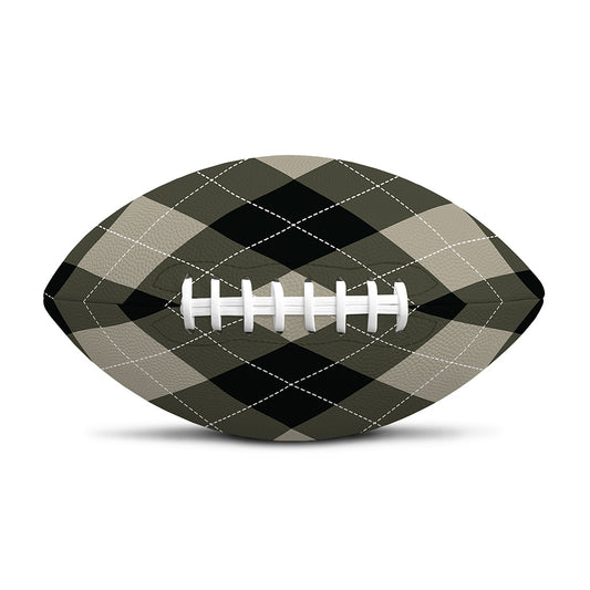 Diamond Shapes Argyle Pattern Print Rugby Ball