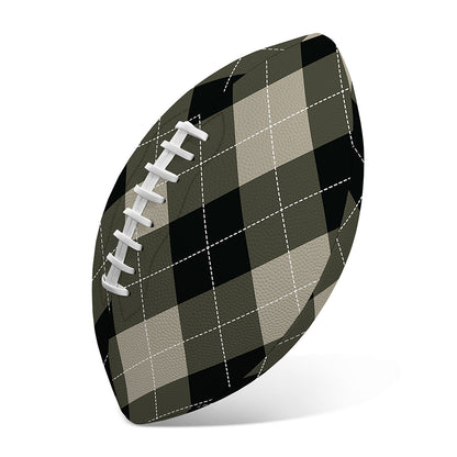Diamond Shapes Argyle Pattern Print Rugby Ball