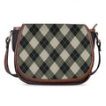 Diamond Shapes Argyle Pattern Print Saddle Bag